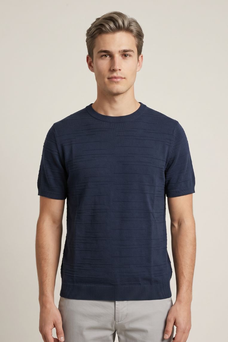 MAGLIA GIRO TRAMA ORIZZONTALE - immagine 4