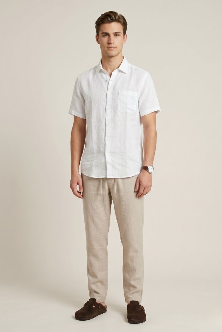 PANTALACCIO MISTO LINO 8 PANTALACCIO MISTO LINO - immagine 8