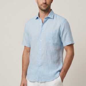 CAMICIA MANICA CORTA 100% LINO 19 CAMICIA MANICA CORTA 100% LINO - Thumbnail Image 9