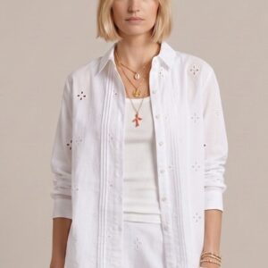 CAMICIA POPELINE RICAMO FIORI 10 CAMICIA POPELINE RICAMO FIORI - Thumbnail Image 5