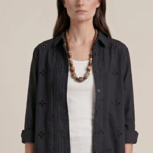 CAMICIA POPELINE RICAMO FIORI 9 CAMICIA POPELINE RICAMO FIORI - Thumbnail Image 4