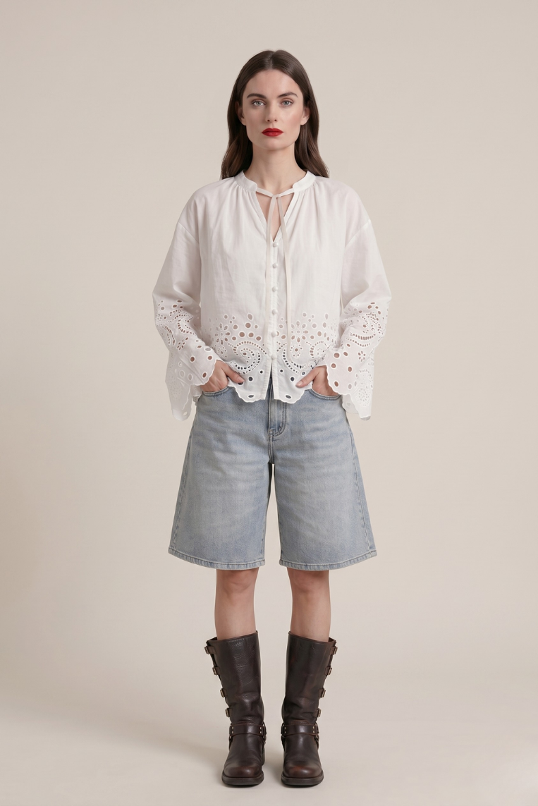 BERMUDA DENIM CHIARO 1 BERMUDA DENIM CHIARO - immagine 1