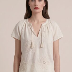 BLUSA VOILE DI COTONE MAXI FIORE 4 BLUSA VOILE DI COTONE MAXI FIORE - Thumbnail Image 1