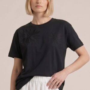 T-SHIRT RICAMO FIORI PERLINE 8 T-SHIRT RICAMO FIORI PERLINE - Thumbnail Image 4