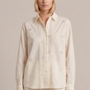 CAMICIA POPELINE RICAMO FIORI 7 CAMICIA POPELINE RICAMO FIORI - Thumbnail Image 2