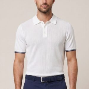 POLO IN MAGLIA CON CONTRASTI 9 POLO IN MAGLIA CON CONTRASTI - Thumbnail Image 3