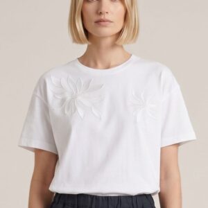 T-SHIRT RICAMO FIORI PERLINE 6 T-SHIRT RICAMO FIORI PERLINE - Thumbnail Image 2