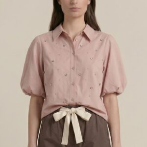 CAMICIA PALLONCINO CON STRASS 4 CAMICIA PALLONCINO CON STRASS - Thumbnail Image 2