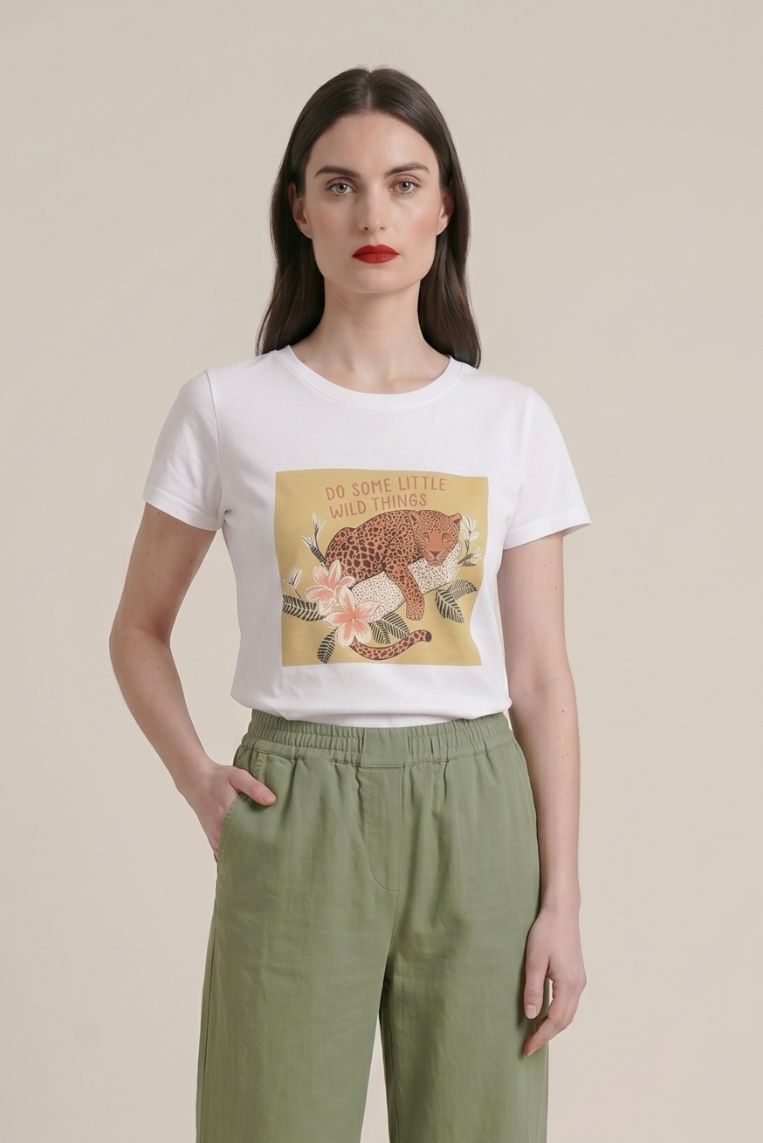 T-SHIRT STAMPA LEOPARDO - immagine 3