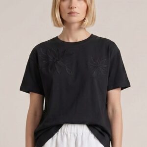 T-SHIRT RICAMO FIORI PERLINE 7 T-SHIRT RICAMO FIORI PERLINE - Thumbnail Image 3