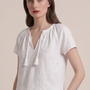 BLUSA VOILE DI COTONE MAXI FIORE 6 BLUSA VOILE DI COTONE MAXI FIORE - Thumbnail Image 3