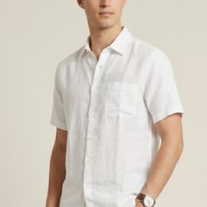 CAMICIA MANICA CORTA 100% LINO 18 CAMICIA MANICA CORTA 100% LINO - Thumbnail Image 8