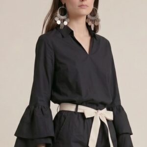 CAMICIA POPELINE VOLANT MANICHE 14 CAMICIA POPELINE VOLANT MANICHE - Thumbnail Image 7