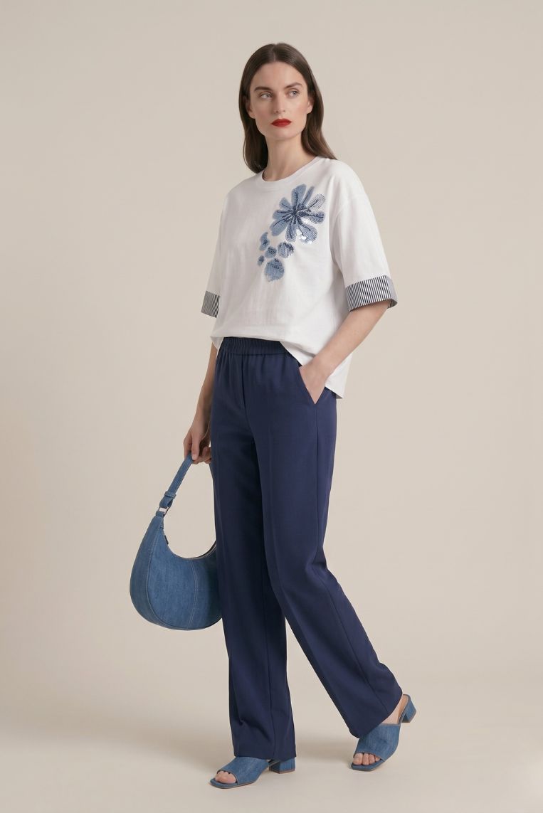 PANTALONE GABARDINA GAMBA DRITTA 4 PANTALONE GABARDINA GAMBA DRITTA - immagine 4