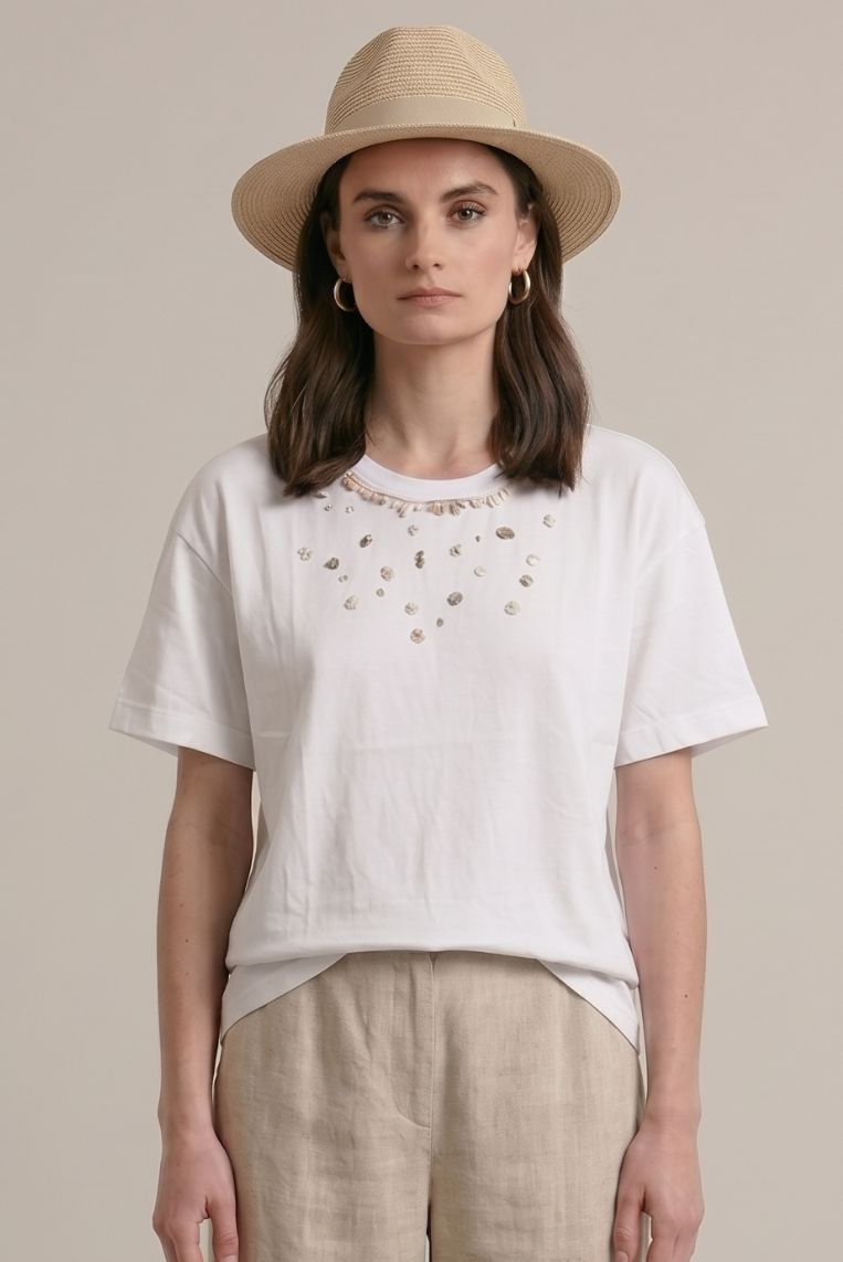 T-SHIRT MANICA CORTA APPLCONCHIGLIE - immagine 4
