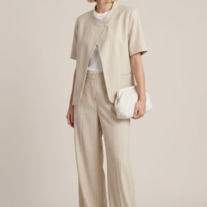 PANTALONE GESSATO LINO VISCOSA 3 PANTALONE GESSATO LINO VISCOSA - Thumbnail Image 1