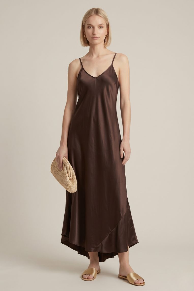 ABITO LUNGO SATIN 1 ABITO LUNGO SATIN - immagine 1