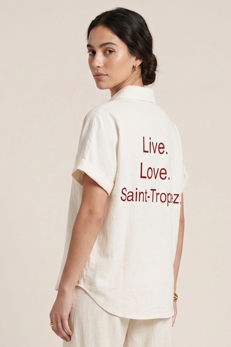 CAMICIA MANICHE CORTE STAMPA SAINT TROPEZ 1 CAMICIA MANICHE CORTE STAMPA SAINT TROPEZ - immagine 1