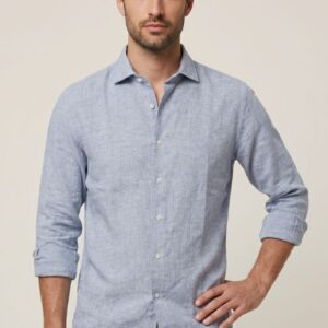 CAMICIA A MANICHE LUNGHE IN LINO 12 CAMICIA A MANICHE LUNGHE IN LINO - Thumbnail Image 6