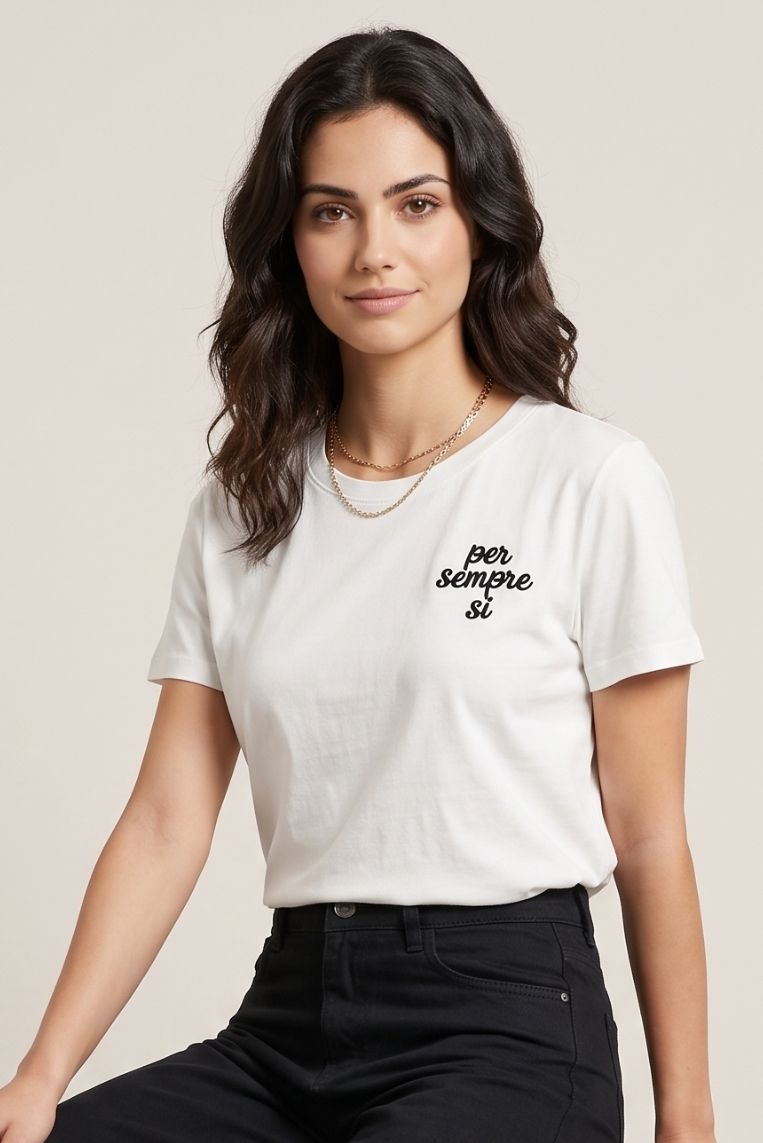 T-SHIRT MANICHE CORTE PER SEMPRE SI - immagine 2