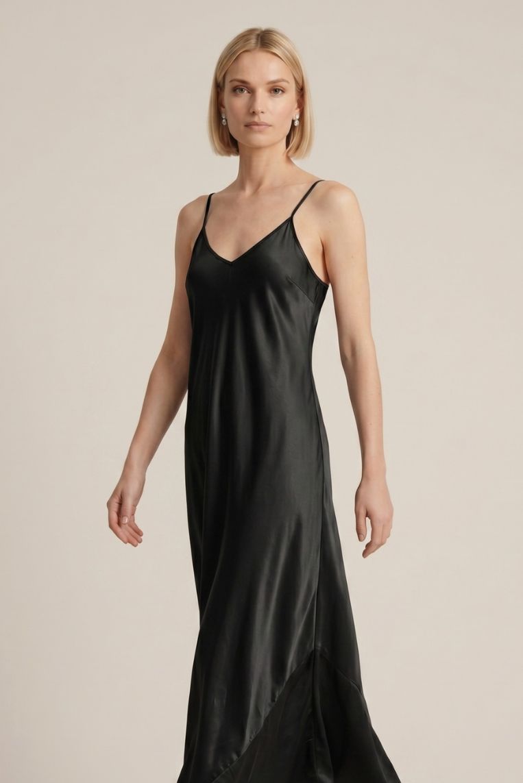 ABITO LUNGO SATIN 4 ABITO LUNGO SATIN - immagine 4