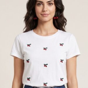 T-SHIRT MANICHE CORTE MINI CILIEGIE 4 T-SHIRT MANICHE CORTE MINI CILIEGIE - Thumbnail Image 2