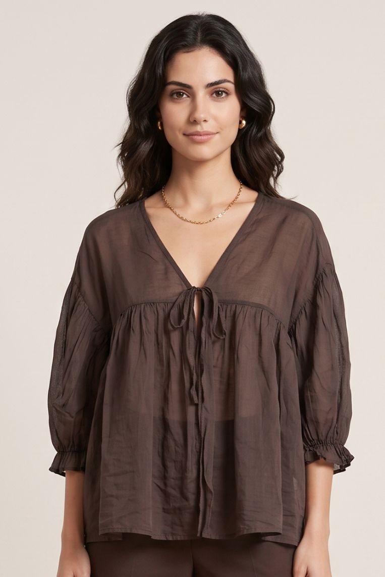 BLUSA LEGGERA MANICHE 3/4 5 BLUSA LEGGERA MANICHE 3/4 - immagine 5