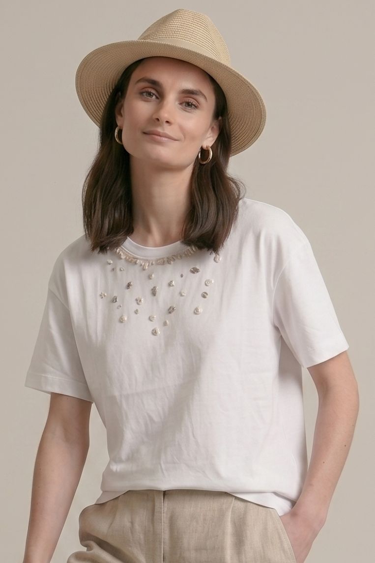 T-SHIRT MANICA CORTA APPLCONCHIGLIE - immagine 3
