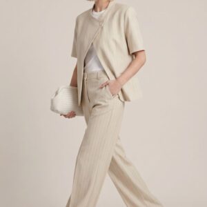 PANTALONE GESSATO LINO VISCOSA 4 PANTALONE GESSATO LINO VISCOSA - Thumbnail Image 2