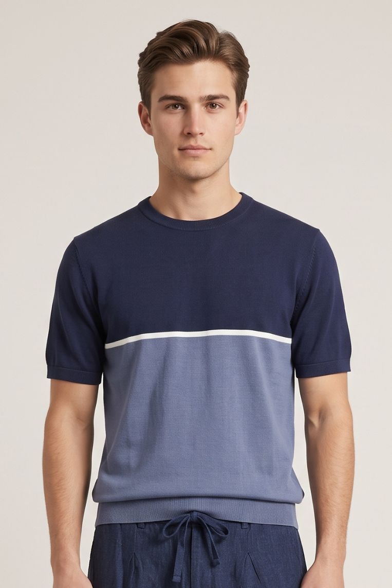 MAGLIA GIRO CREPE COTONE RIGA - immagine 2