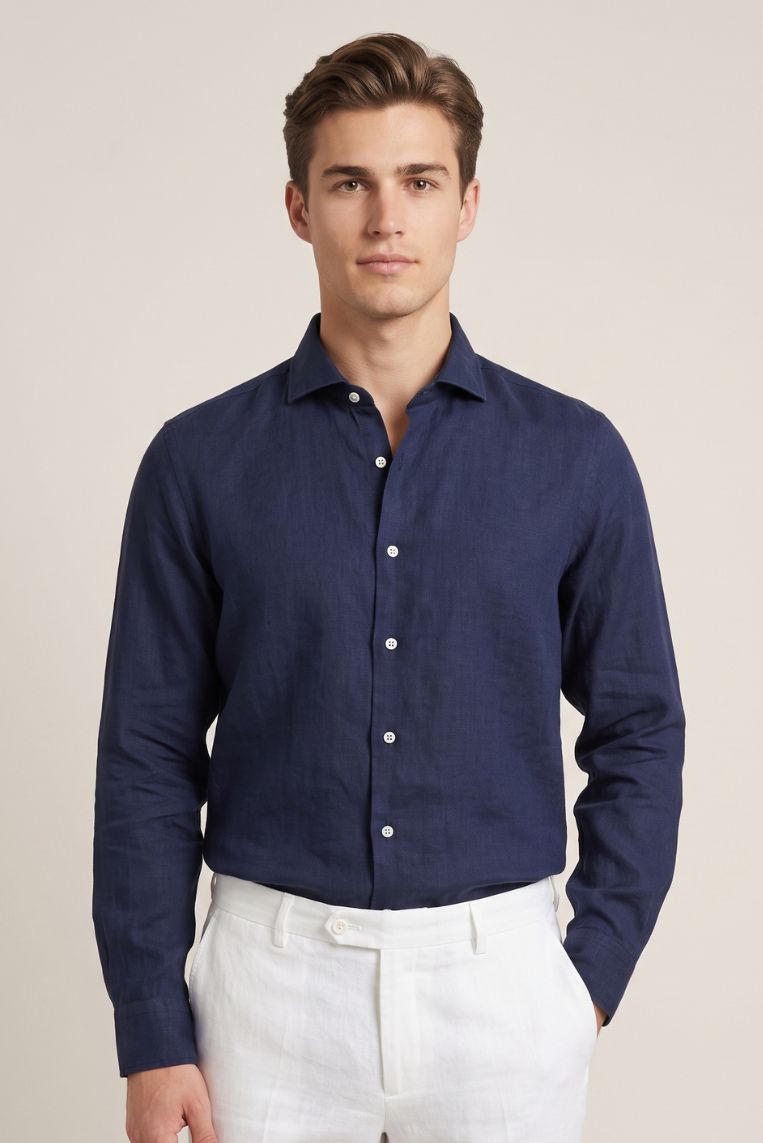 CAMICIA 100 LINO MANICHE LUNGHE 11 CAMICIA 100 LINO MANICHE LUNGHE - immagine 11