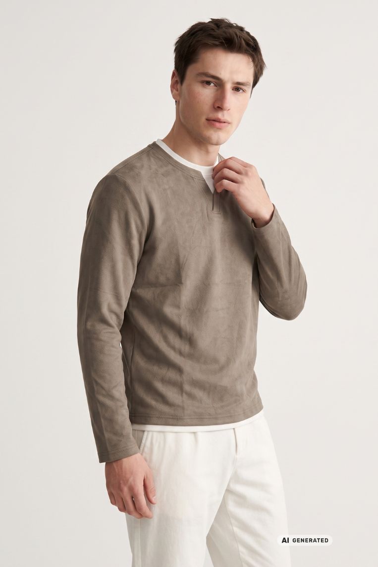 FELPA MANICHE LUNGHE SCOLLO V 10 FELPA MANICHE LUNGHE SCOLLO V - immagine 10