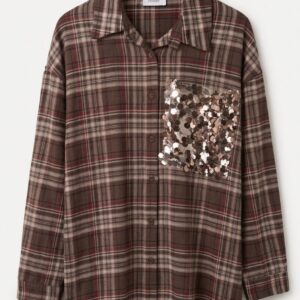 CAMICIA CHECK TASCA PAILLETTES 7 CAMICIA CHECK TASCA PAILLETTES - Thumbnail Image 3