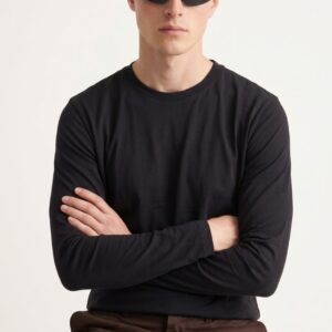T-SHIRT GIRO MANICHE LUNGHE COTONE BASIC 5 T-SHIRT GIRO MANICHE LUNGHE COTONE BASIC - Thumbnail Image 1