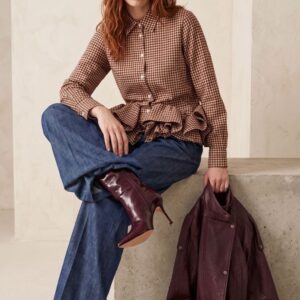 PANTALONE PALAZZO DENIM CINTURA 6 PANTALONE PALAZZO DENIM CINTURA - Thumbnail Image 2