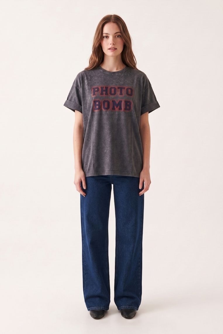 T-SHIRT STAMPA PHOTO BOMB
