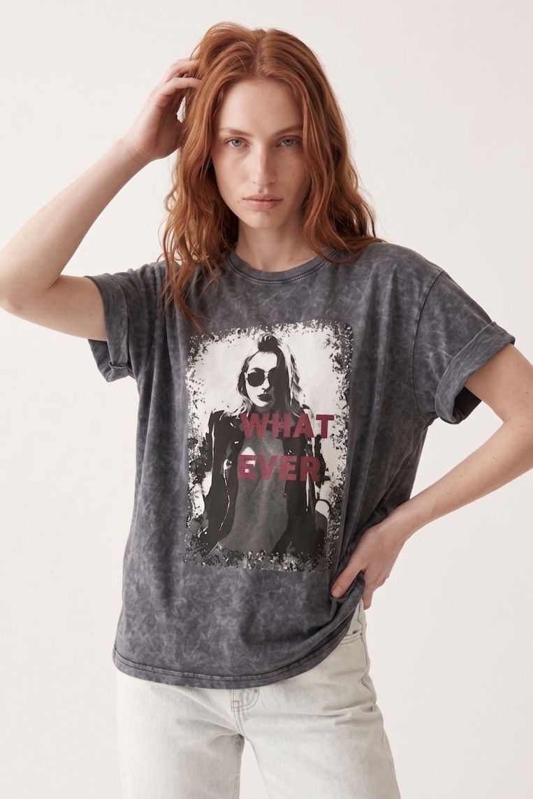 T-SHIRT STAMPA WHAT EVER