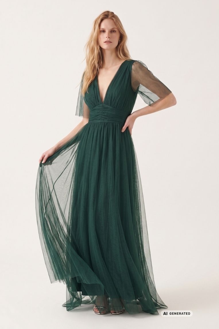 ABITO LUNGO IN TULLE - immagine 4