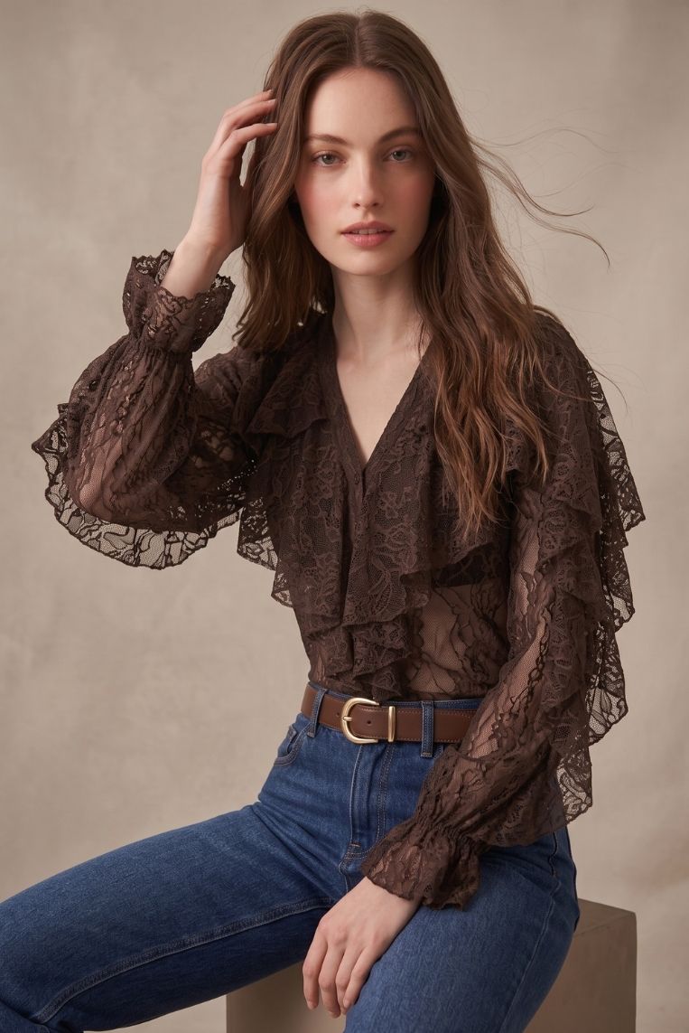 BLUSA IN PIZZO - immagine 9