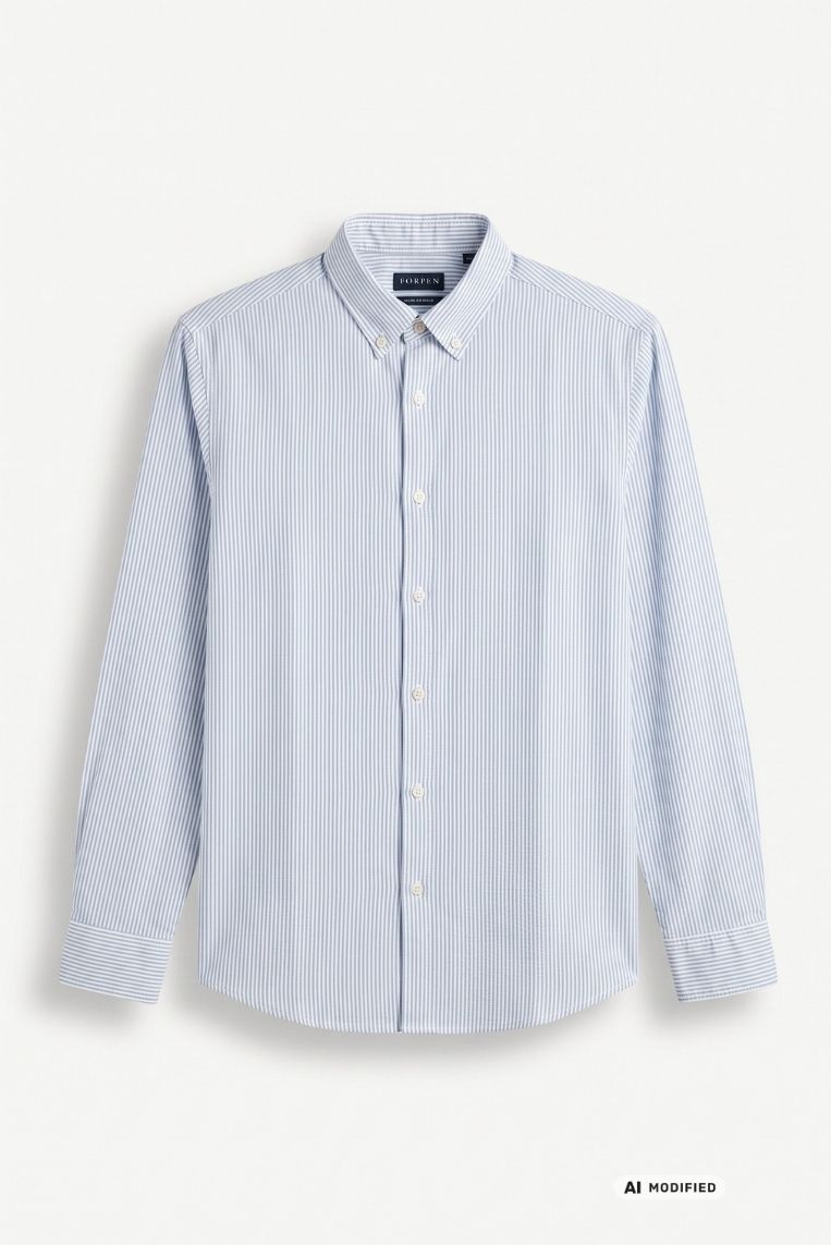 CAMICIA TAILORED BOTTON DOWN RIGHE 3 CAMICIA TAILORED BOTTON DOWN RIGHE - immagine 3
