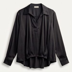BLUSA SATINATA ARRICCIATA SUL FONDO 15 BLUSA SATINATA ARRICCIATA SUL FONDO - Thumbnail Image 7
