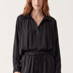 BLUSA SATINATA ARRICCIATA SUL FONDO 14 BLUSA SATINATA ARRICCIATA SUL FONDO - Thumbnail Image 6
