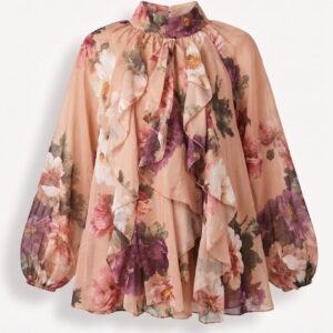 BLUSA STAMPA FIORE GEORGETTE 7 BLUSA STAMPA FIORE GEORGETTE - Thumbnail Image 3