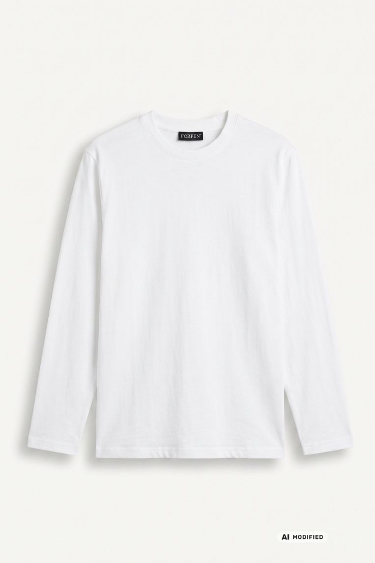 T-SHIRT GIRO MANICHE LUNGHE COTONE BASIC 4 T-SHIRT GIRO MANICHE LUNGHE COTONE BASIC - immagine 4