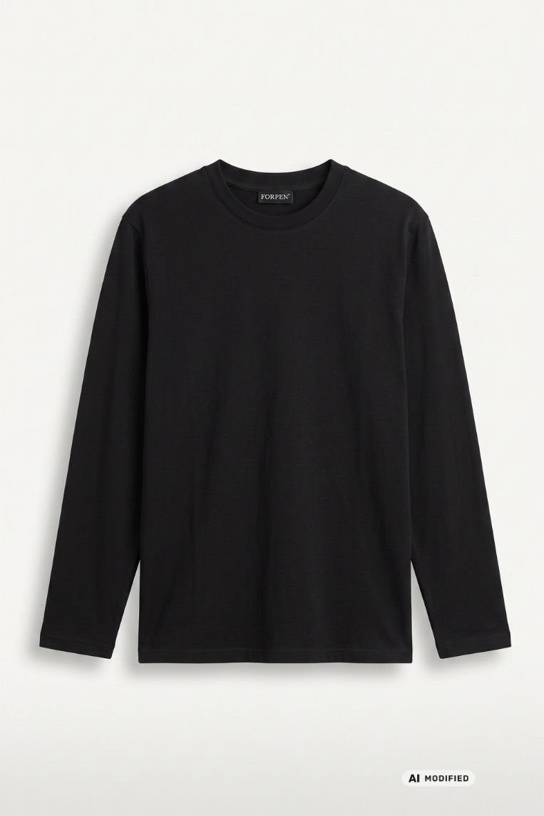T-SHIRT GIRO MANICHE LUNGHE COTONE BASIC 2 T-SHIRT GIRO MANICHE LUNGHE COTONE BASIC - immagine 2