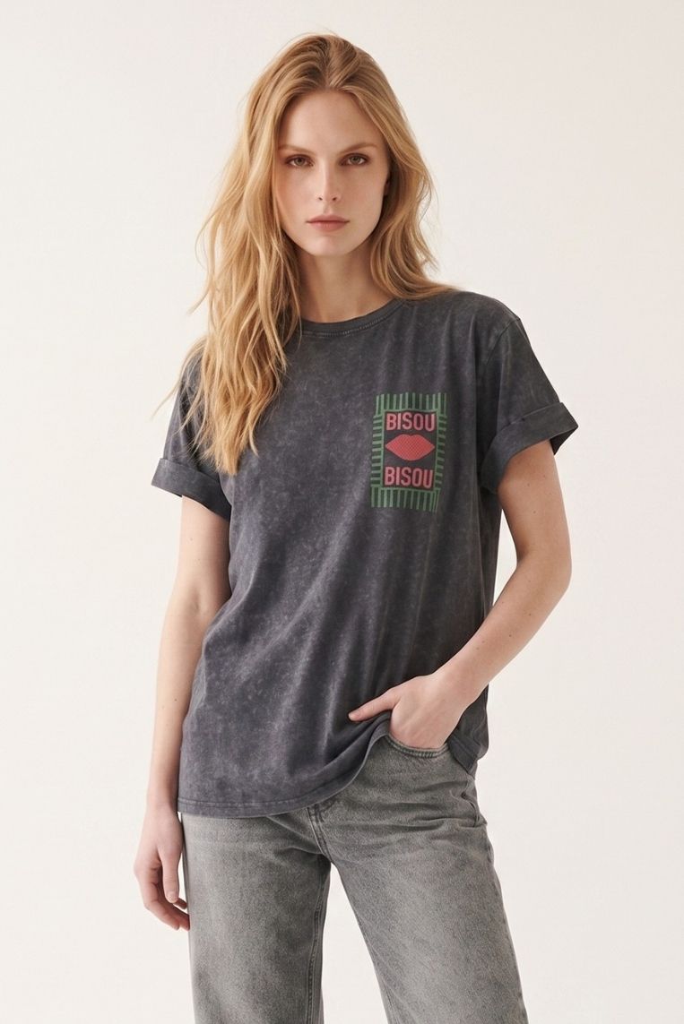 T-SHIRT STAMPA BISOU BISOU