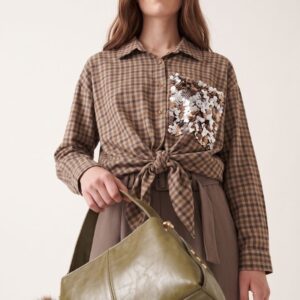 CAMICIA QUADRETTI TASCA PAILLETTES 5 CAMICIA QUADRETTI TASCA PAILLETTES - Thumbnail Image 1