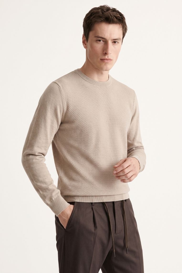 MAGLIA PUNTO RISO LAVAGGIO STONE