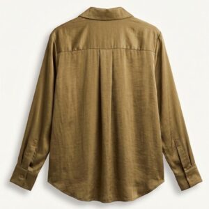 BLUSA SATINATA ARRICCIATA SUL FONDO 12 BLUSA SATINATA ARRICCIATA SUL FONDO - Thumbnail Image 4