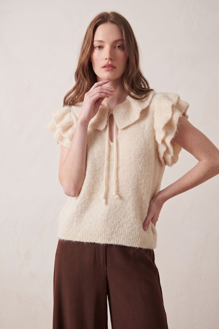MAGLIA MANICHE CORTE COLLETTO - immagine 2